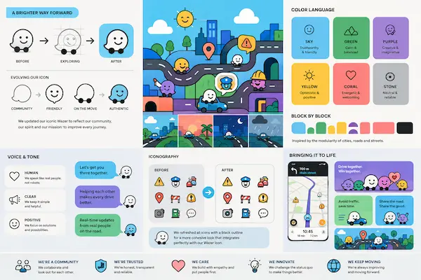 guia de estilo waze