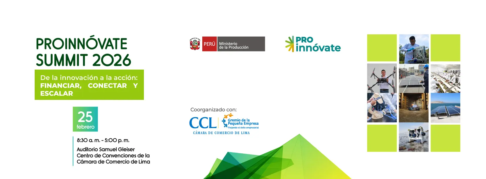 ProInnóvate Summit 2026 en Lima, evento de emprendimientos en Perú 2026 enfocado en financiamiento e innovación