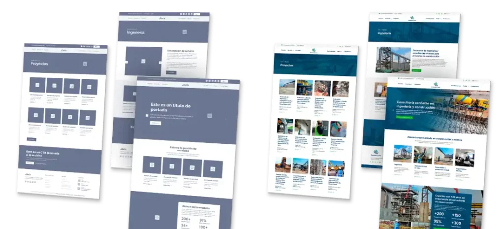 mockups de entregables de UX/UI