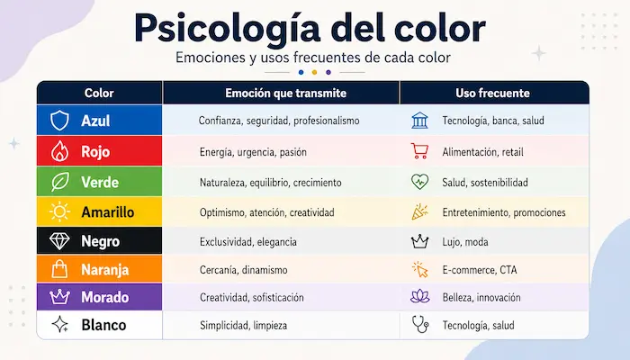 Significado de los colores en el marketing