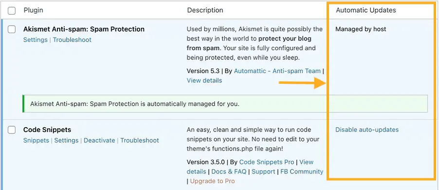 parte para la desactivación automática de la web