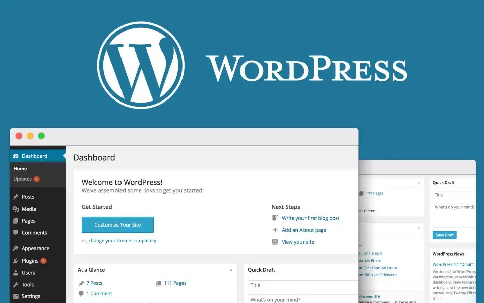 El logo principal de WordPress con el escritorio