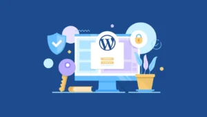 escritorio con la cuenta de wordpress abierta