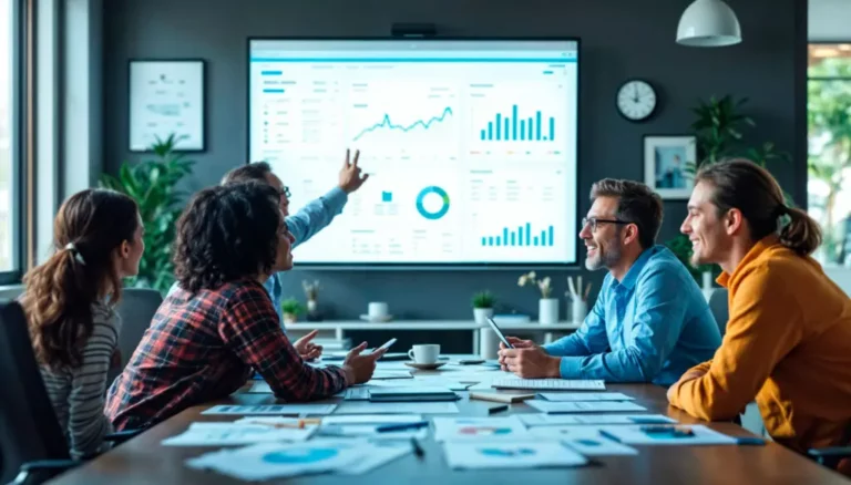 grupo de personas coordinando sobre que estrategia de seo y sem usar