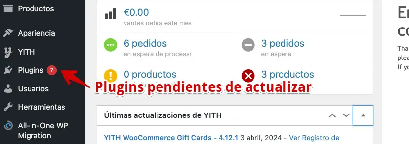 pasos para actualizar los plugins paso a paso y manualmente
