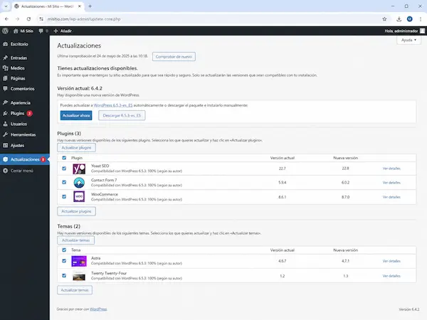 Revisa las actualizaciones disponibles