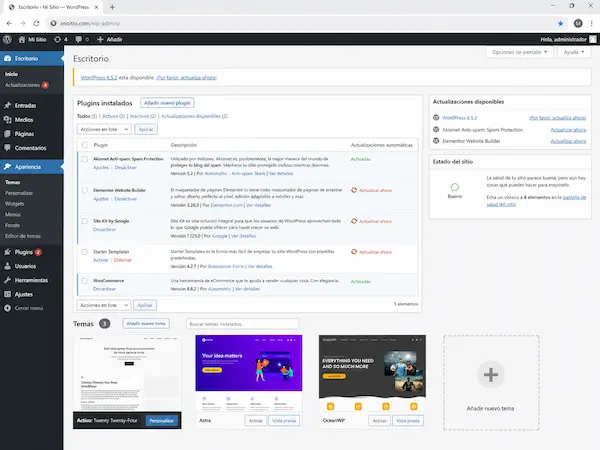 plugins y temas en WordPress