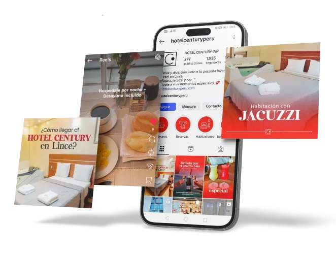 mockup del servicio de redes sociales en perú