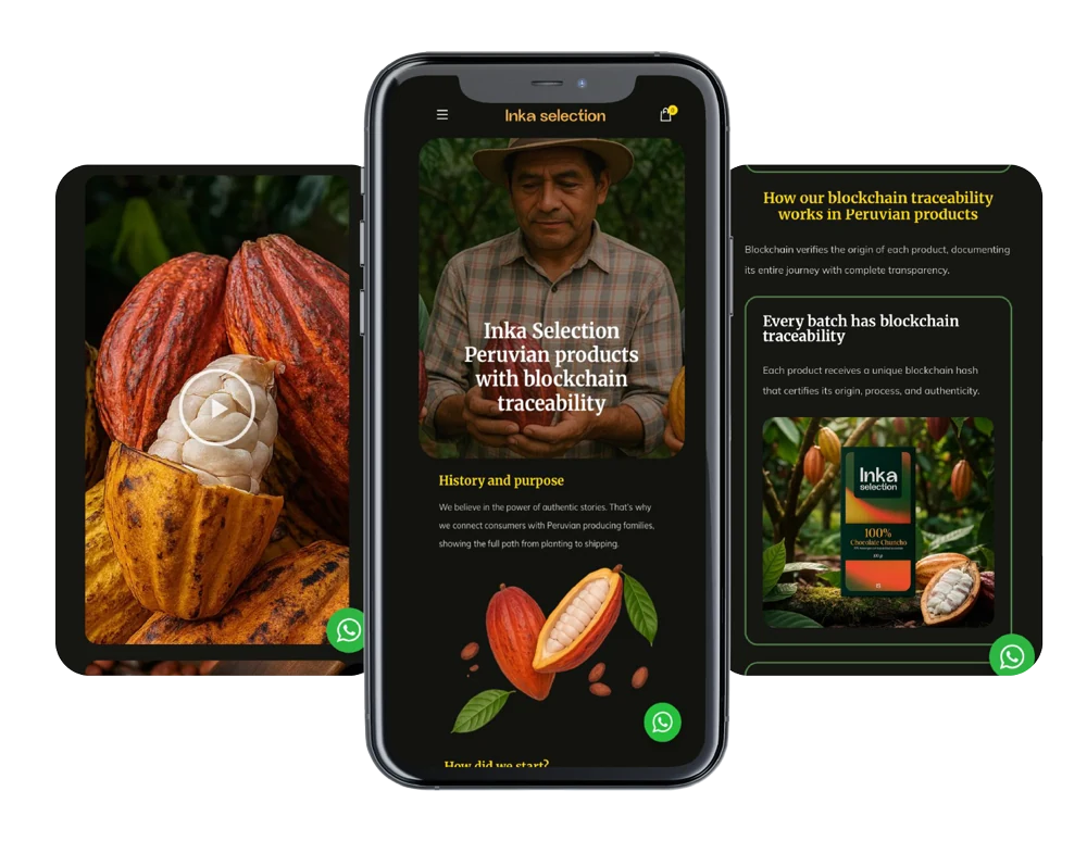 Marketing Digital realizado por Onza para una marca llamada Inka Selection