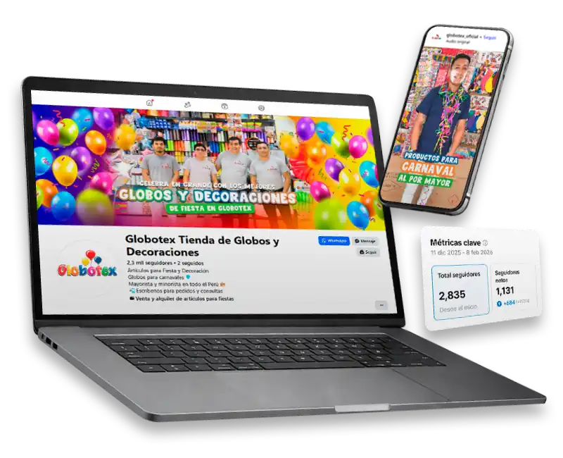 Agencia de Social Media y servicio de redes sociales enfocados en resultados para marcas en Lima Perú