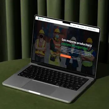 Mockup del sitio web de Indutex desarrollado por nuestra agencia