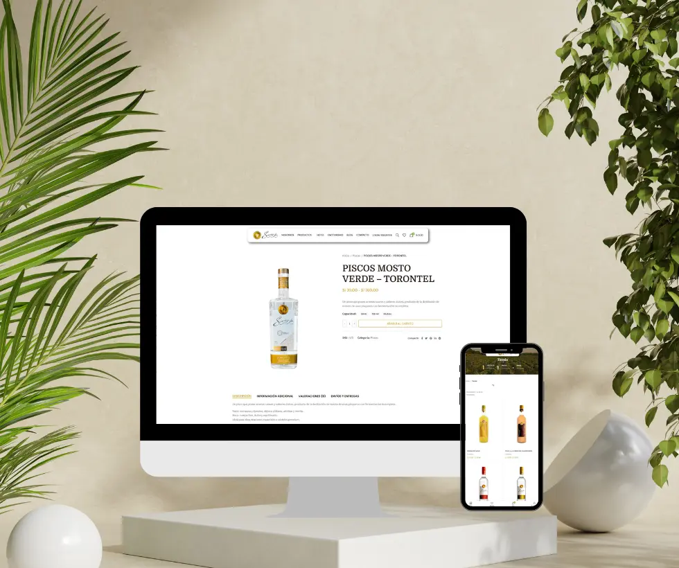 Caso real de diseño de tiendas virtuales para Piscos y Vinos Sotelo en Lima Perú