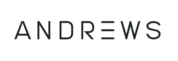 Logo de Andrews, marca eCommerce posicionada con apoyo de una agencia SEO para Shopify