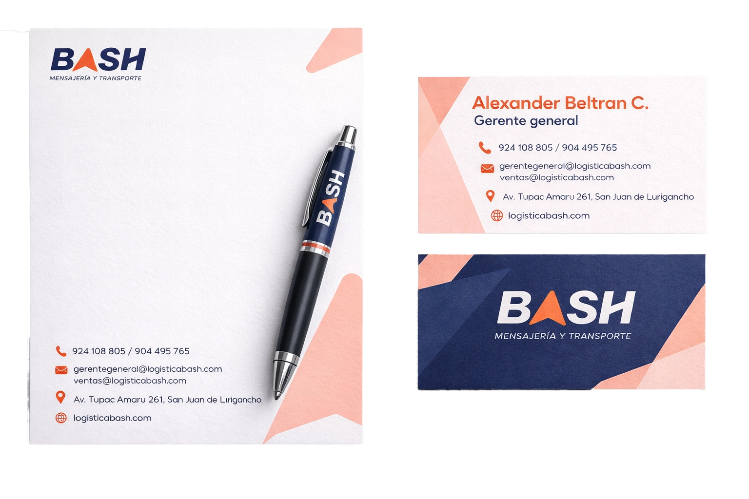 diseño gráfico corporativo para empresa con papelería empresarial y tarjetas de presentación desarrollado por agencia de diseño gráfico