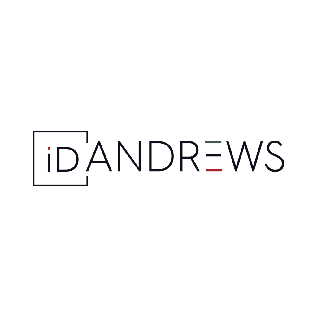 Logo de iD Andrews, tienda exclusiva de ropa para hombres y cliente de nuestra agencia de marketing.