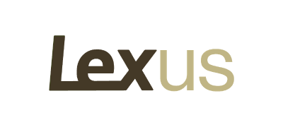Logotipo de Lexus con texto en mayúscula inicial y tipografía gruesa, cliente de Onza Marketing
