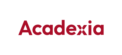 Logotipo de Acadexia con tipografía gruesa y estilo redondeado, cliente de Onza Marketing