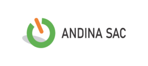 Logotipo de Andina SAC con isotipo circular y texto en mayúsculas, cliente de Onza Marketing