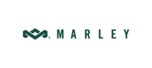 Logo de Marley con isotipo geométrico verde y tipografía espaciada