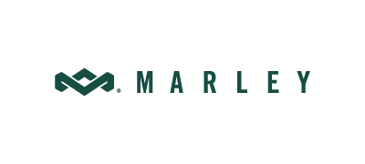 Logo de Marley con isotipo geométrico verde y tipografía espaciada
