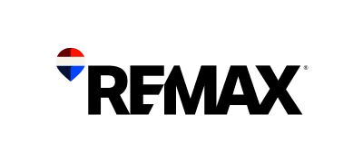 Logo de RE/MAX Perú con isotipo tricolor y tipografía negra